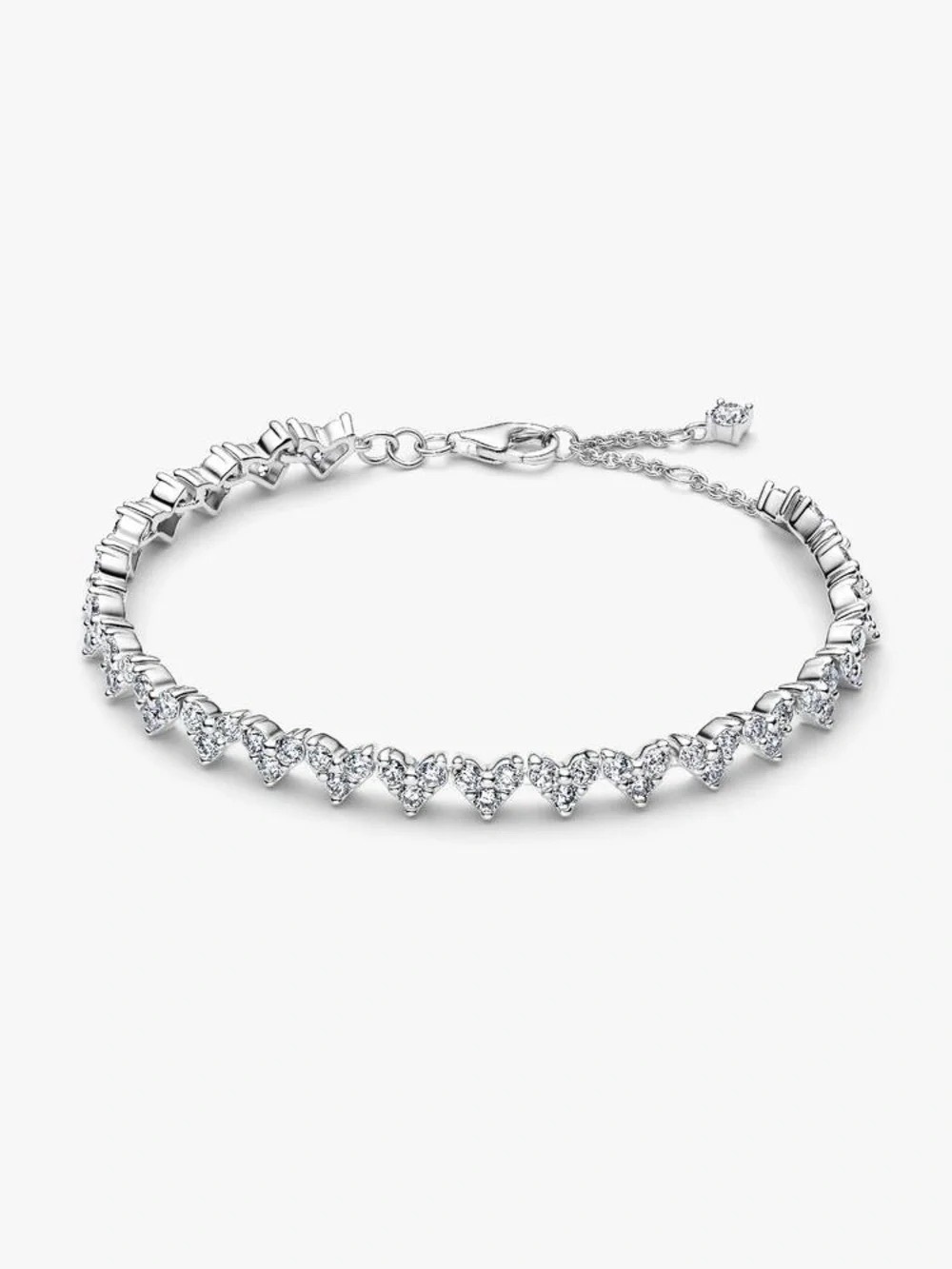 Pandora Silver Heart CZ Bracelet - Women Jewelry